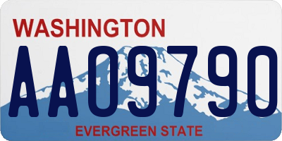 WA license plate AAO9790