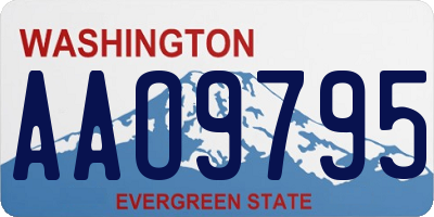 WA license plate AAO9795