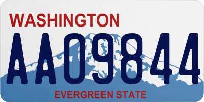 WA license plate AAO9844