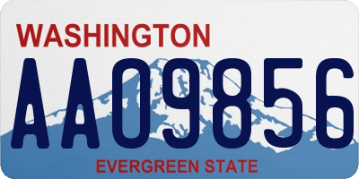 WA license plate AAO9856