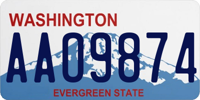 WA license plate AAO9874