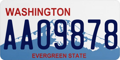 WA license plate AAO9878