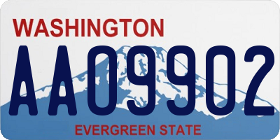 WA license plate AAO9902