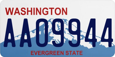 WA license plate AAO9944
