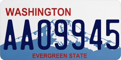 WA license plate AAO9945