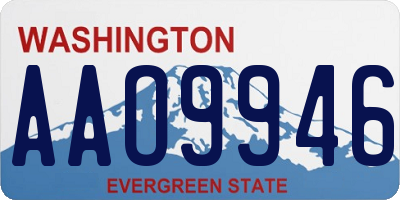 WA license plate AAO9946