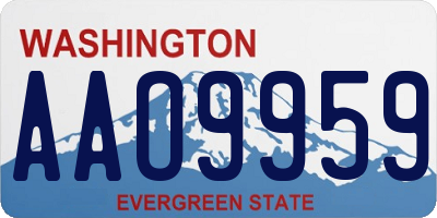 WA license plate AAO9959