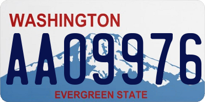 WA license plate AAO9976