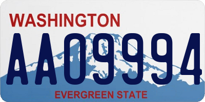 WA license plate AAO9994