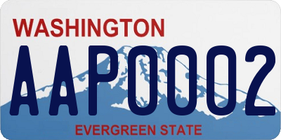 WA license plate AAP0002