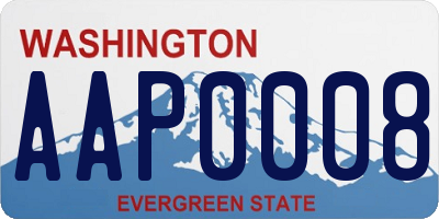 WA license plate AAP0008