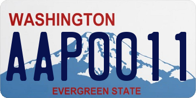 WA license plate AAP0011