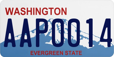 WA license plate AAP0014