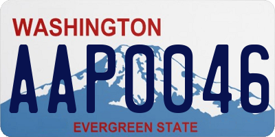 WA license plate AAP0046