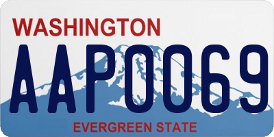 WA license plate AAP0069