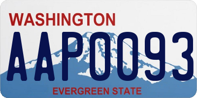 WA license plate AAP0093