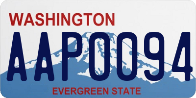 WA license plate AAP0094