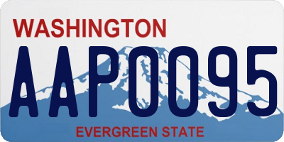 WA license plate AAP0095