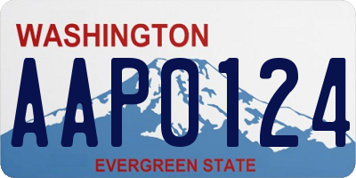 WA license plate AAP0124