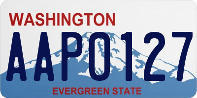 WA license plate AAP0127