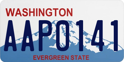WA license plate AAP0141