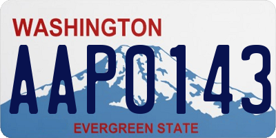 WA license plate AAP0143