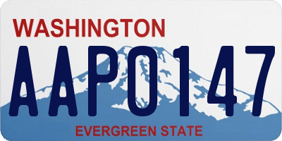 WA license plate AAP0147
