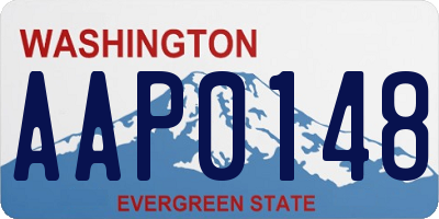 WA license plate AAP0148