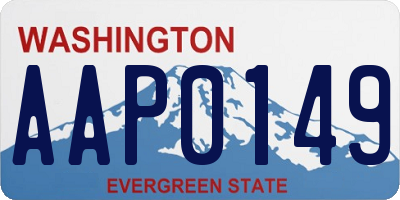 WA license plate AAP0149
