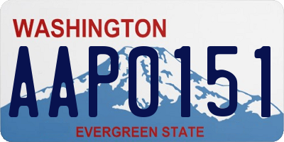 WA license plate AAP0151