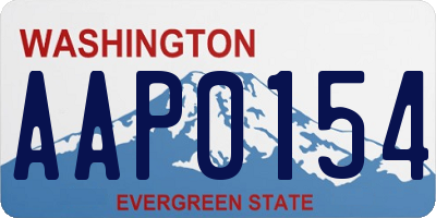 WA license plate AAP0154