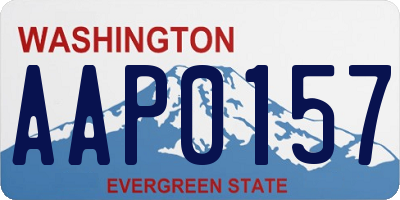 WA license plate AAP0157