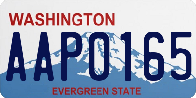 WA license plate AAP0165