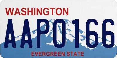 WA license plate AAP0166