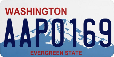 WA license plate AAP0169