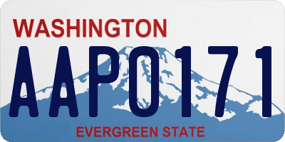 WA license plate AAP0171