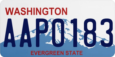 WA license plate AAP0183