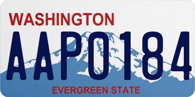 WA license plate AAP0184