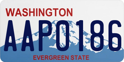 WA license plate AAP0186