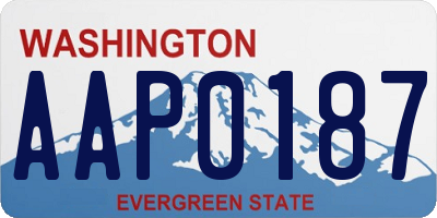 WA license plate AAP0187
