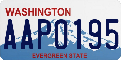 WA license plate AAP0195