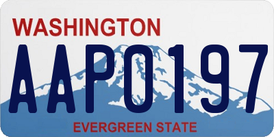 WA license plate AAP0197