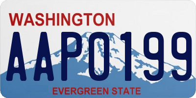 WA license plate AAP0199