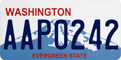 WA license plate AAP0242