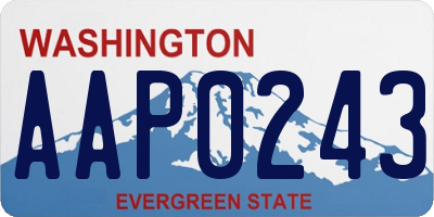 WA license plate AAP0243