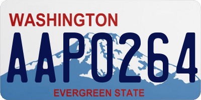 WA license plate AAP0264