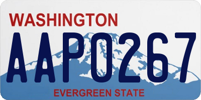 WA license plate AAP0267