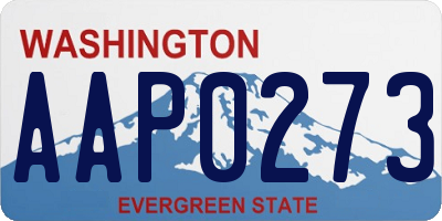 WA license plate AAP0273