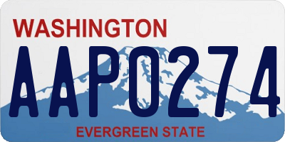 WA license plate AAP0274