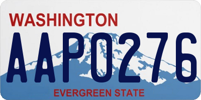 WA license plate AAP0276